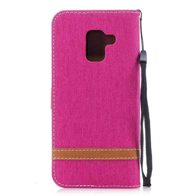 Color Matching Denim Texture Leather Case for Galaxy A8 / A530, with Holder & Card Slots & Wallet & Lanyard