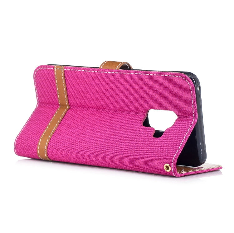 Color Matching Denim Texture Leather Case for Galaxy A8 / A530, with Holder & Card Slots & Wallet & Lanyard