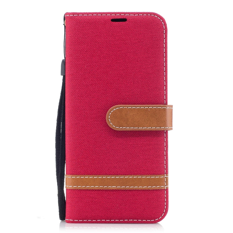 Color Matching Denim Texture Leather Case for Galaxy A8 / A530, with Holder & Card Slots & Wallet & Lanyard
