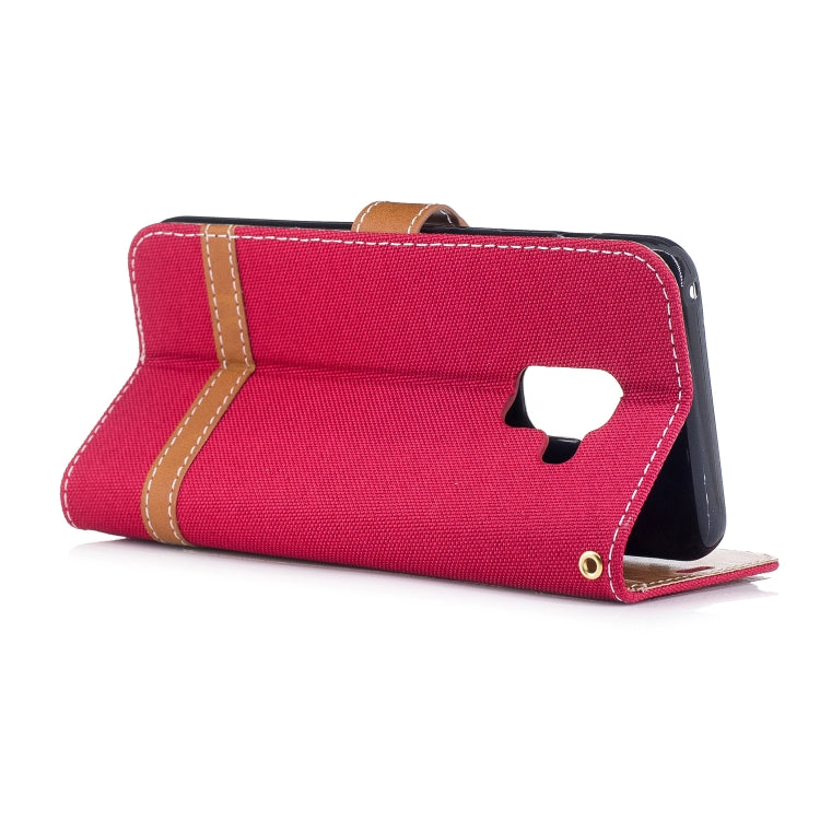 Color Matching Denim Texture Leather Case for Galaxy A8 / A530, with Holder & Card Slots & Wallet & Lanyard