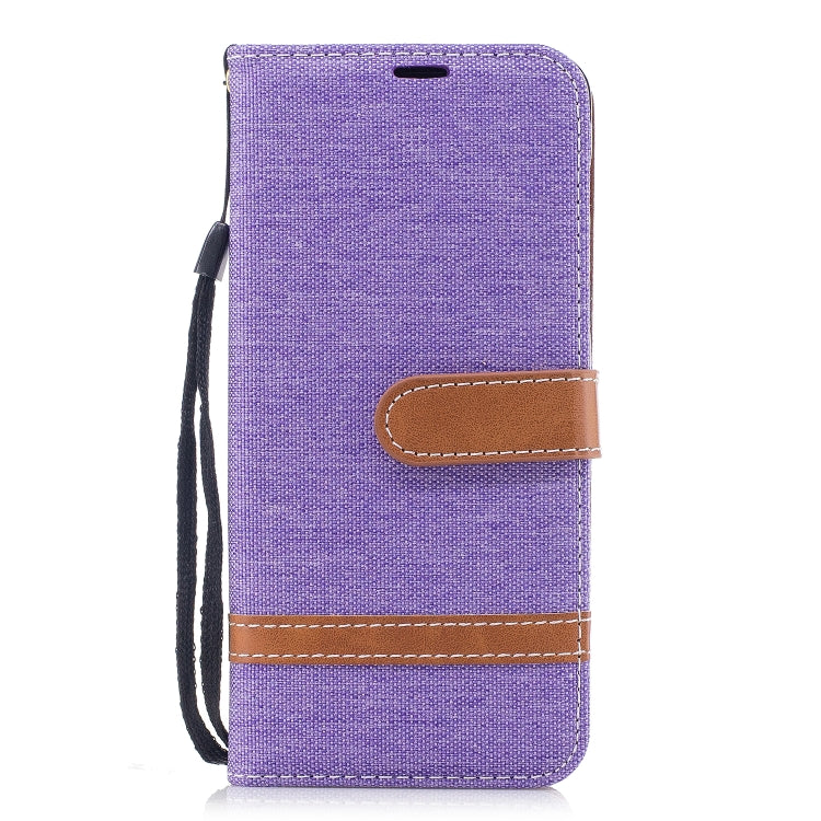 Color Matching Denim Texture Leather Case for Galaxy A8 / A530, with Holder & Card Slots & Wallet & Lanyard