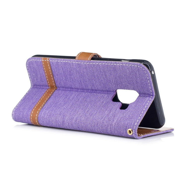 Color Matching Denim Texture Leather Case for Galaxy A8 / A530, with Holder & Card Slots & Wallet & Lanyard