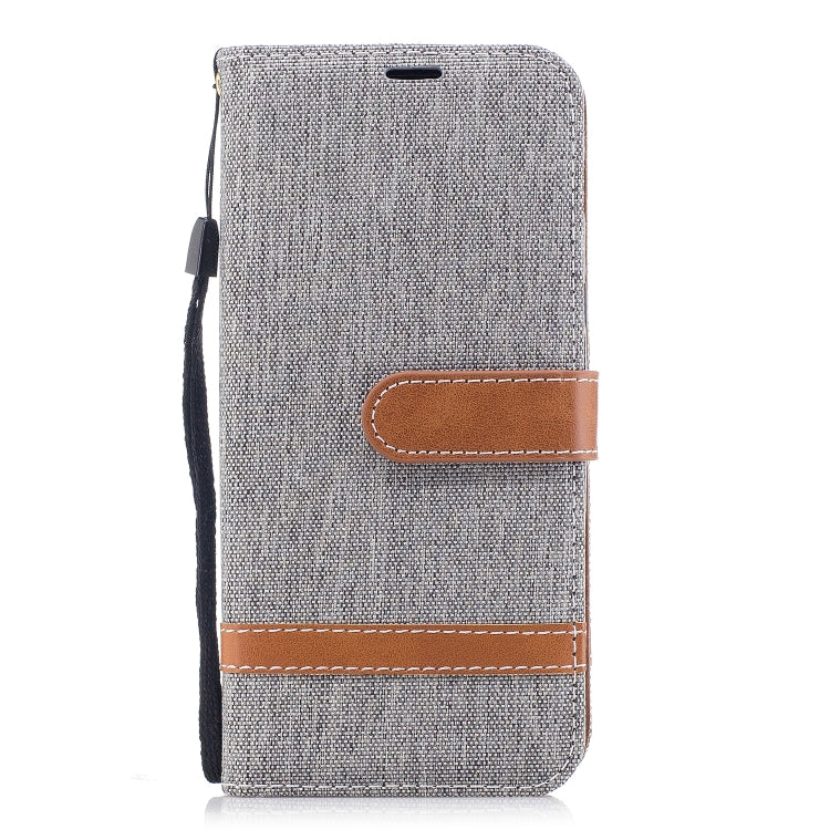Color Matching Denim Texture Leather Case for Galaxy A8 / A530, with Holder & Card Slots & Wallet & Lanyard