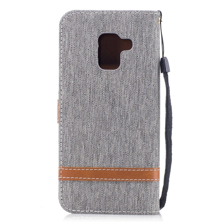 Color Matching Denim Texture Leather Case for Galaxy A8 / A530, with Holder & Card Slots & Wallet & Lanyard