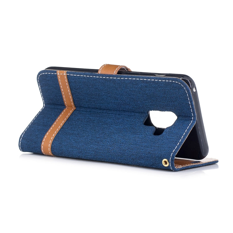 Color Matching Denim Texture Leather Case for Galaxy A8 / A530, with Holder & Card Slots & Wallet & Lanyard