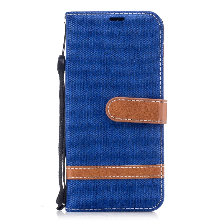 Color Matching Denim Texture Leather Case for Galaxy A8 / A530, with Holder & Card Slots & Wallet & Lanyard