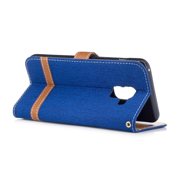 Color Matching Denim Texture Leather Case for Galaxy A8 / A530, with Holder & Card Slots & Wallet & Lanyard