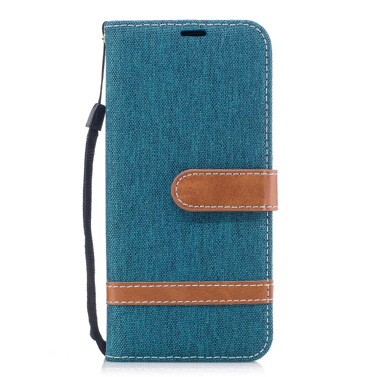 Color Matching Denim Texture Leather Case for Galaxy A8 / A530, with Holder & Card Slots & Wallet & Lanyard