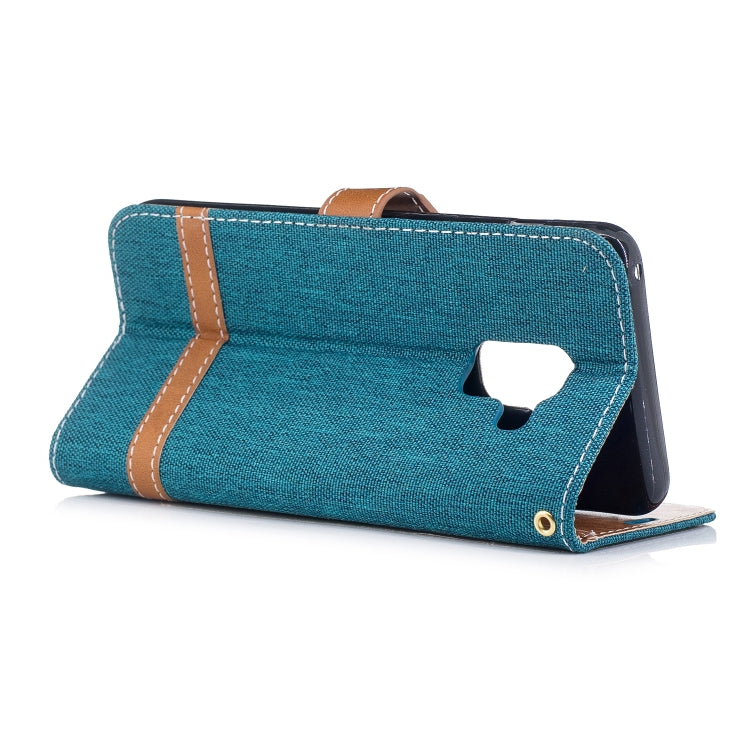 Color Matching Denim Texture Leather Case for Galaxy A8 / A530, with Holder & Card Slots & Wallet & Lanyard