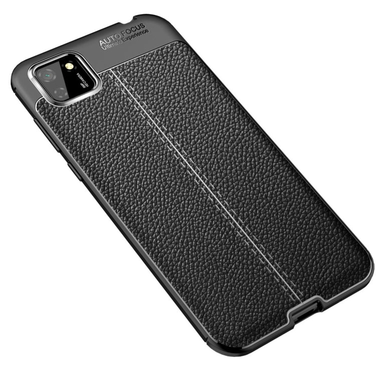 For Huawei Y5P Litchi Texture TPU Shockproof Case