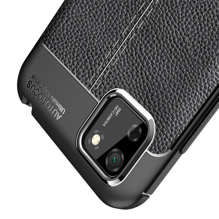 For Huawei Y5P Litchi Texture TPU Shockproof Case