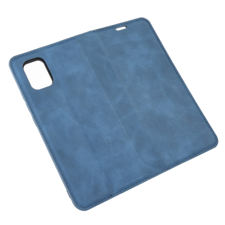 For ZTE Axon 11 Retro-skin Business Magnetic Suction Leather Case with Holder & Card Slots & Wallet