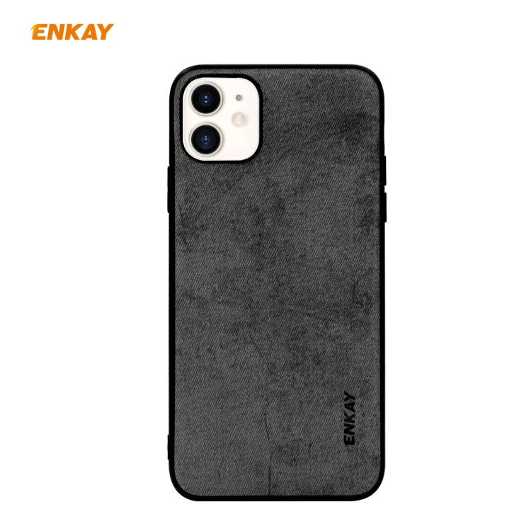 For iPhone 11 ENKAY ENK-PC028 Business Series Fabric Texture PU Leather + TPU Soft Slim Case