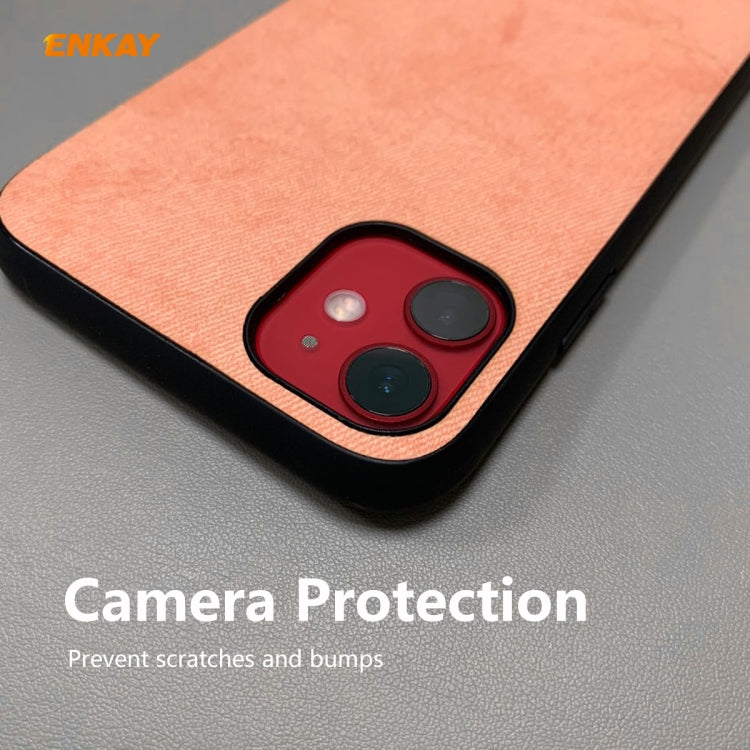 For iPhone 11 ENKAY ENK-PC028 Business Series Fabric Texture PU Leather + TPU Soft Slim Case