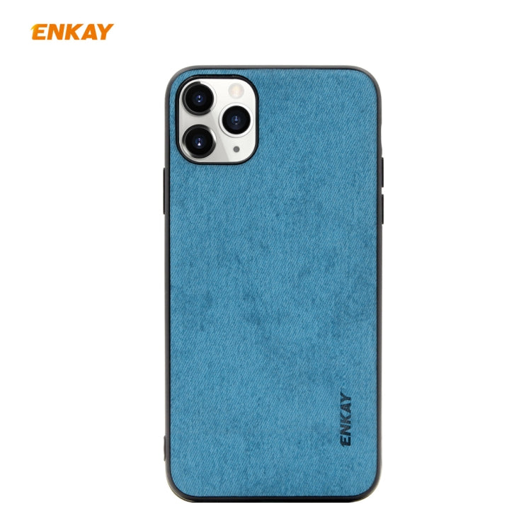 For iPhone 11 Pro Max ENKAY ENK-PC030 Business Series Fabric Texture PU Leather + TPU Soft Slim Case Cover