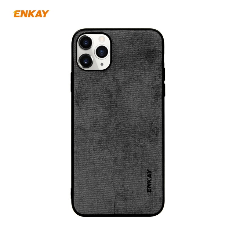 For iPhone 11 Pro Max ENKAY ENK-PC030 Business Series Fabric Texture PU Leather + TPU Soft Slim Case Cover