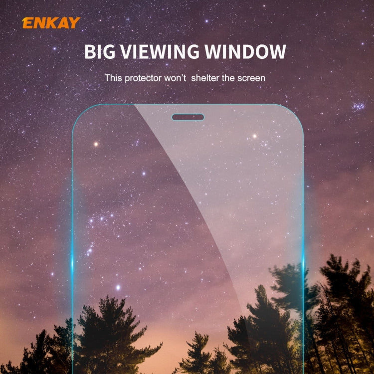 For iPhone 11 Pro Max ENKAY ENK-PC0302 2 in 1 Business Series Fabric Texture PU Leather + TPU Soft Slim Case Cover ï¼† 0.26mm 9H 2.5D Tempered Glass Film