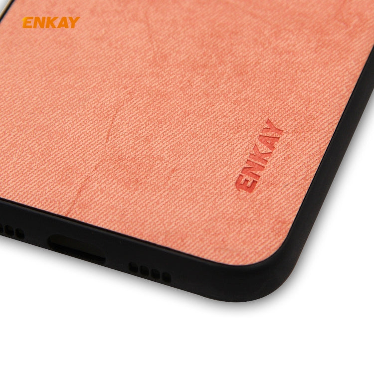 For iPhone 11 Pro Max ENKAY ENK-PC0302 2 in 1 Business Series Fabric Texture PU Leather + TPU Soft Slim Case Cover ï¼† 0.26mm 9H 2.5D Tempered Glass Film