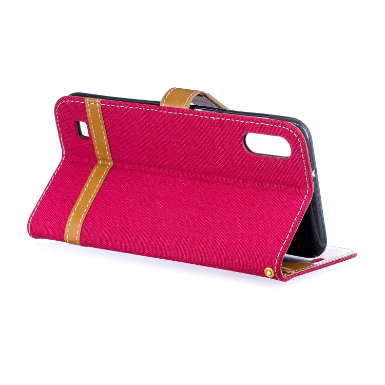Color Matching Denim Texture Leather Case for