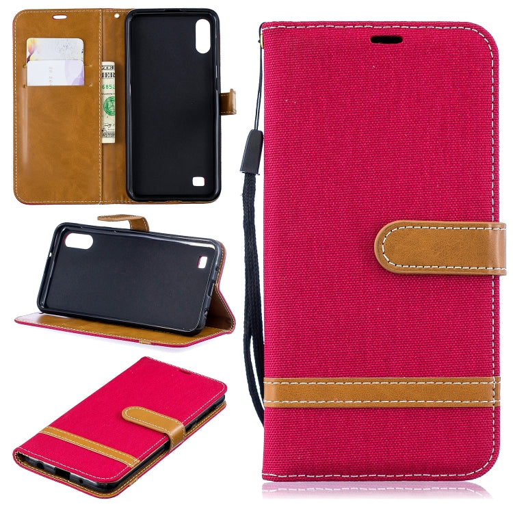 Color Matching Denim Texture Leather Case for
