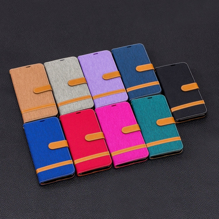 Color Matching Denim Texture Leather Case for