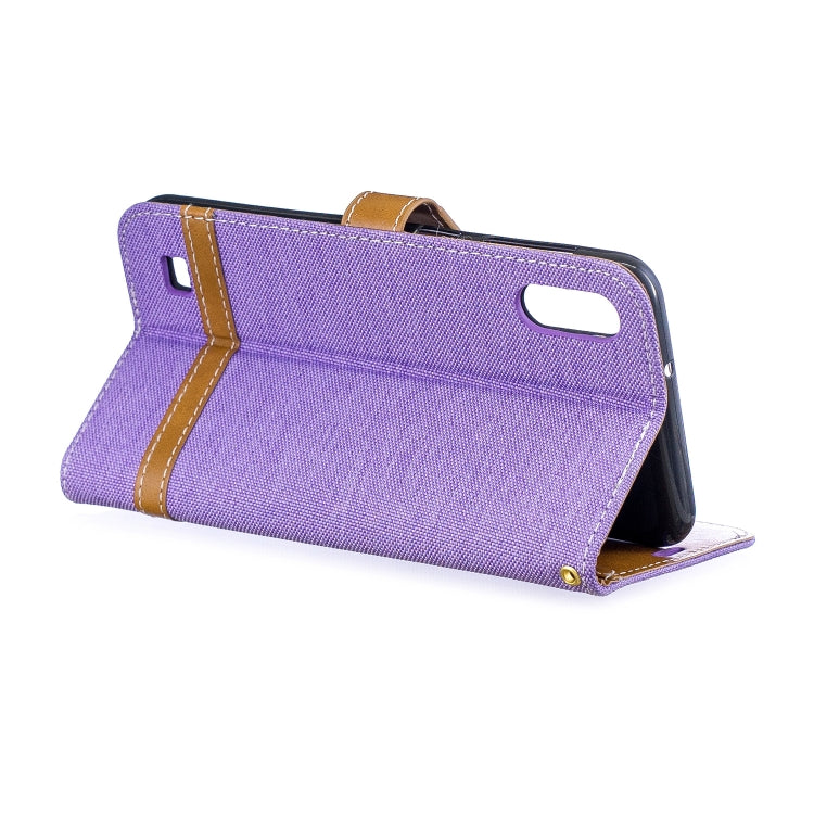 Color Matching Denim Texture Leather Case for