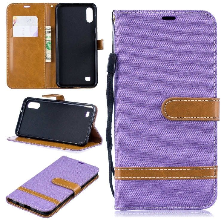 Color Matching Denim Texture Leather Case for