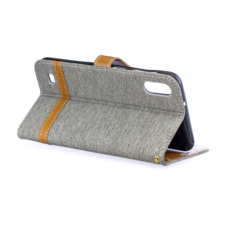 Color Matching Denim Texture Leather Case for