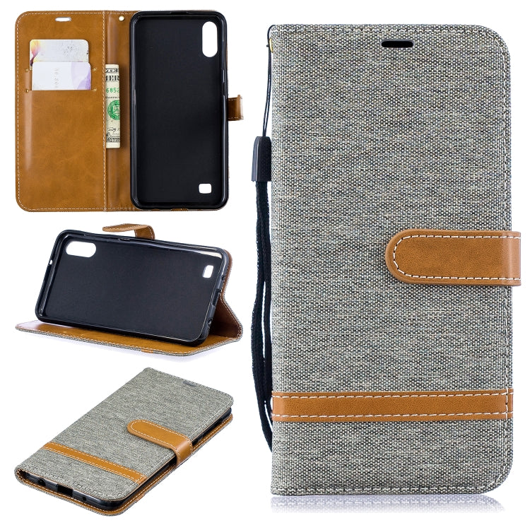 Color Matching Denim Texture Leather Case for