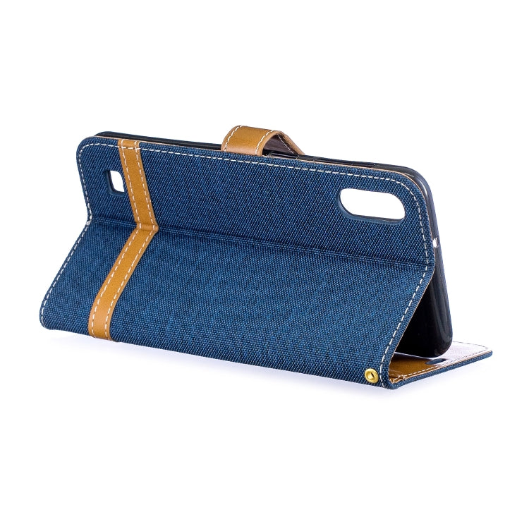 Color Matching Denim Texture Leather Case for