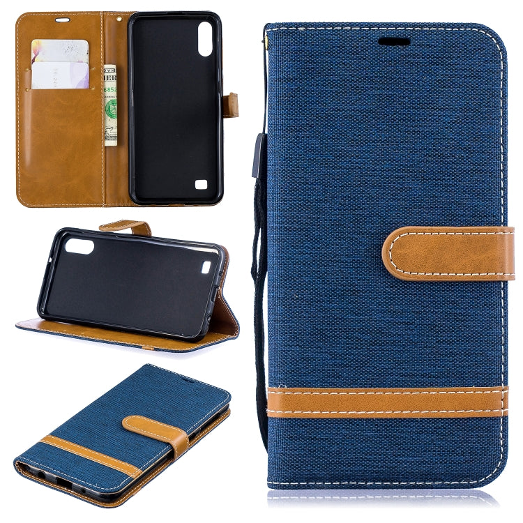 Color Matching Denim Texture Leather Case for