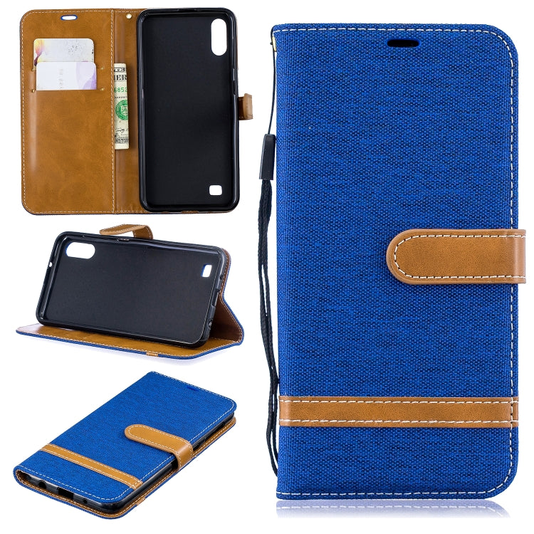 Color Matching Denim Texture Leather Case for