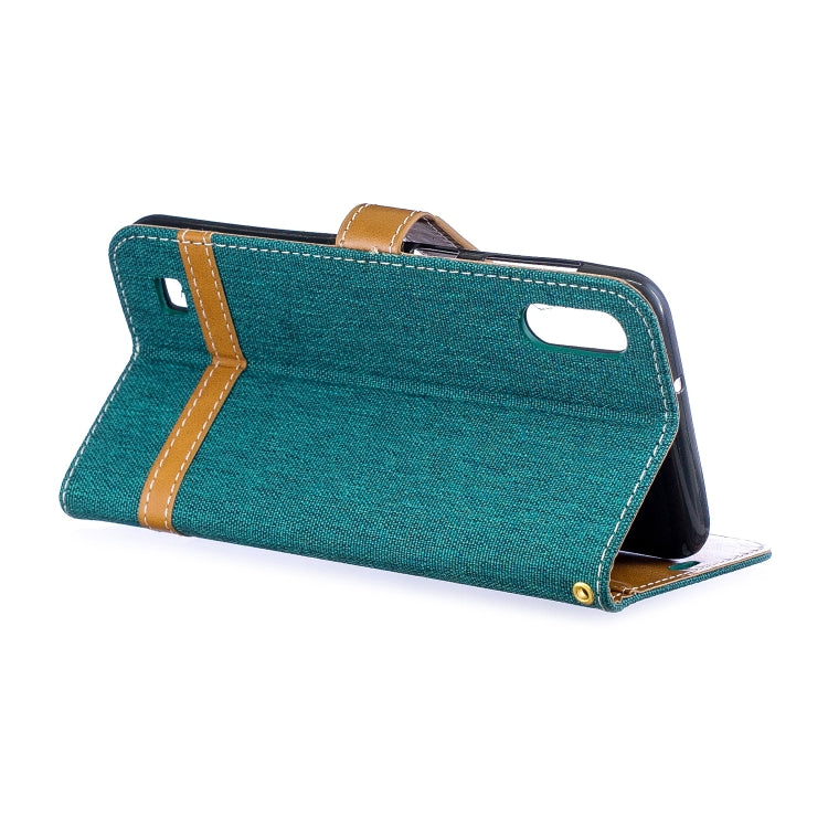 Color Matching Denim Texture Leather Case for