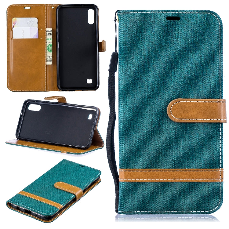 Color Matching Denim Texture Leather Case for