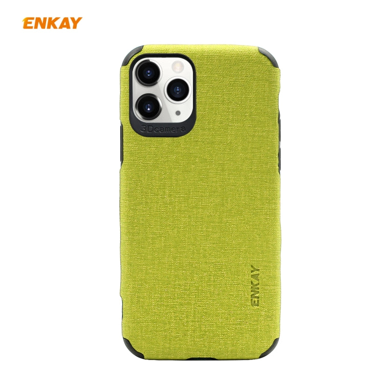 For iPhone 11 Pro Max ENKAY ENK-PC033 Business Series Denim Texture PU Leather + TPU Soft Slim Case Cover