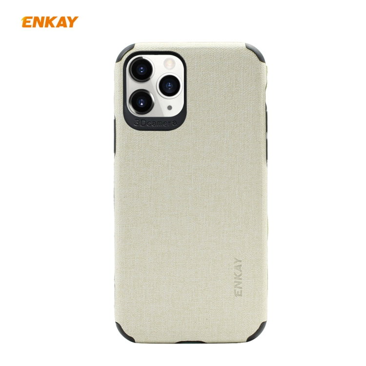 For iPhone 11 Pro Max ENKAY ENK-PC033 Business Series Denim Texture PU Leather + TPU Soft Slim Case Cover