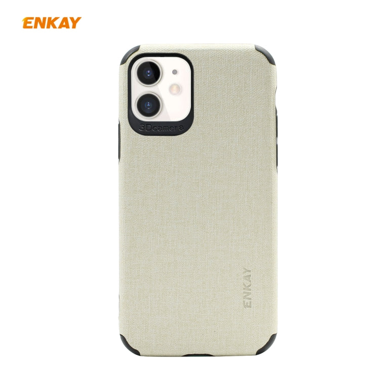 For iPhone 11 ENKAY ENK-PC031 Business Series Denim Texture PU Leather + TPU Soft Slim Case Cover