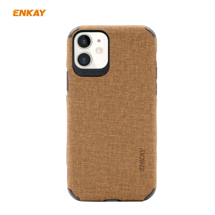 For iPhone 11 ENKAY ENK-PC031 Business Series Denim Texture PU Leather + TPU Soft Slim Case Cover
