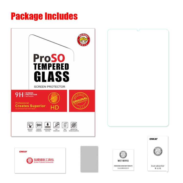 For Samsung Galaxy Tab S6 Lite P610 / P615 / Tab S6 Lite 2022 / P613 / P619 ENKAY Hat-Prince 0.33mm 9H 2.5D Explosion-proof Tempered Glass Film