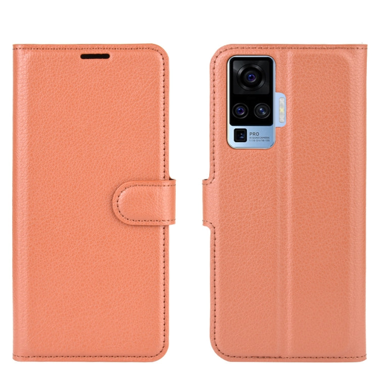 For vivo X50 Pro Litchi Texture Horizontal Flip Protective Case with Holder & Card Slots & Wallet