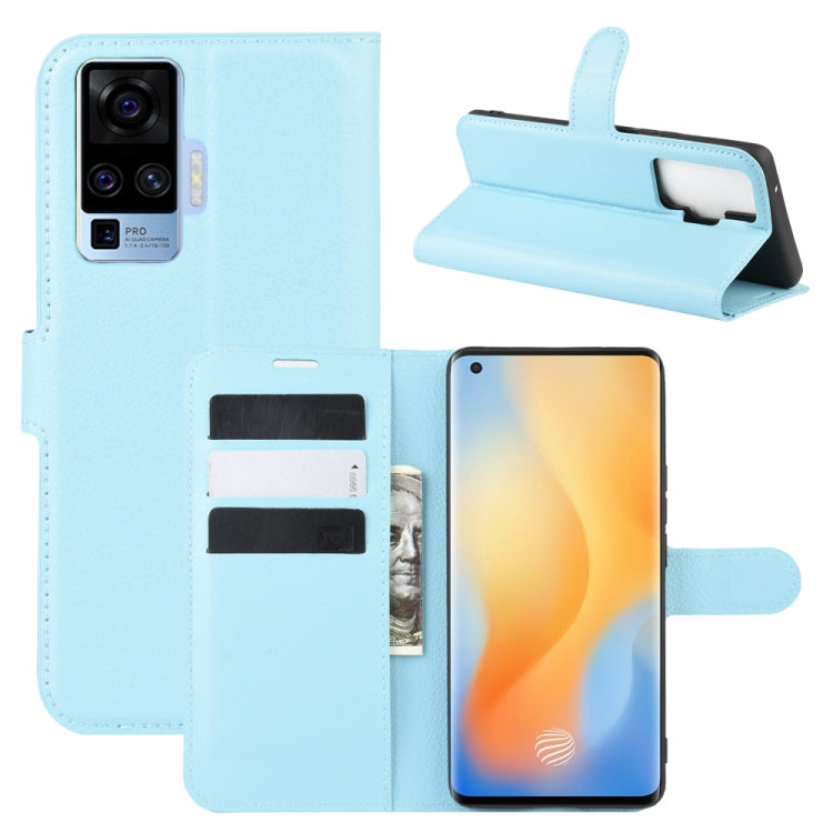 For vivo X50 Pro Litchi Texture Horizontal Flip Protective Case with Holder & Card Slots & Wallet