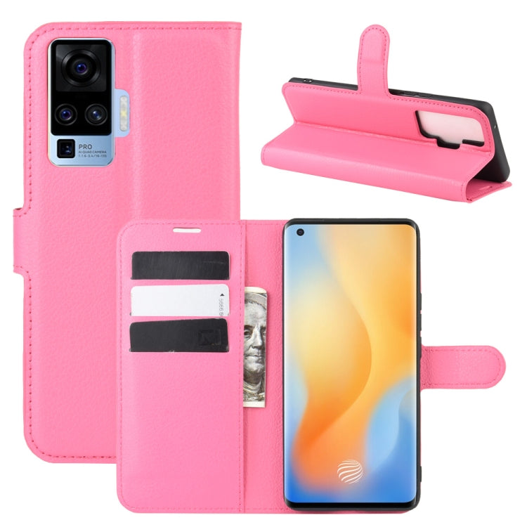 For vivo X50 Pro Litchi Texture Horizontal Flip Protective Case with Holder & Card Slots & Wallet