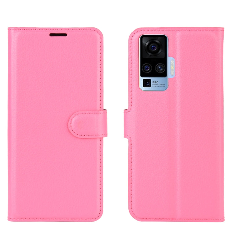 For vivo X50 Pro Litchi Texture Horizontal Flip Protective Case with Holder & Card Slots & Wallet