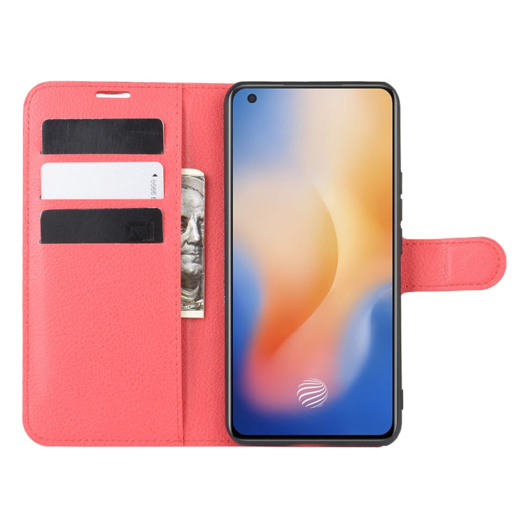 For vivo X50 Litchi Texture Horizontal Flip Protective Case with Holder & Card Slots & Wallet