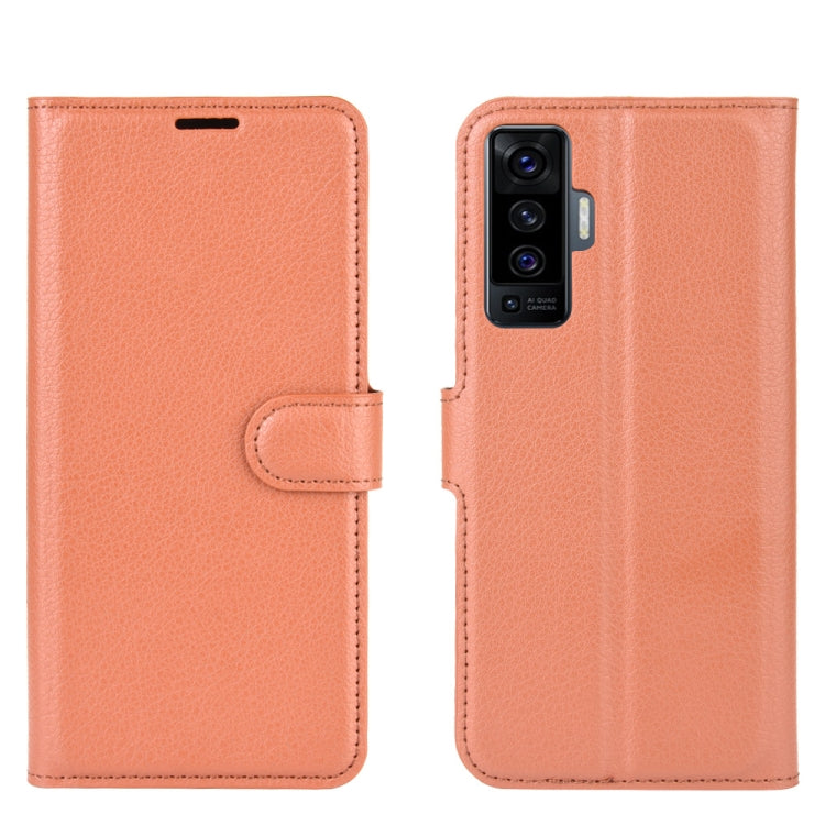 For vivo X50 Litchi Texture Horizontal Flip Protective Case with Holder & Card Slots & Wallet