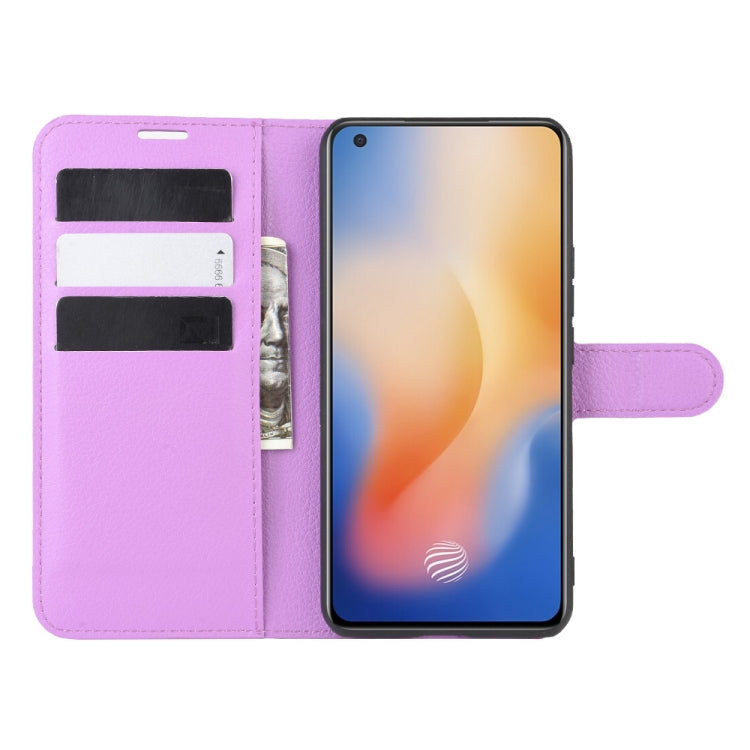 For vivo X50 Litchi Texture Horizontal Flip Protective Case with Holder & Card Slots & Wallet