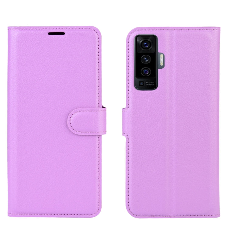 For vivo X50 Litchi Texture Horizontal Flip Protective Case with Holder & Card Slots & Wallet