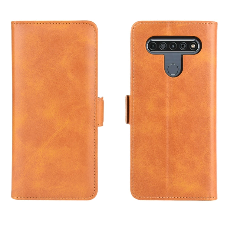 For LG K61 Dual-side Magnetic Buckle Horizontal Flip Leather Case with Holder & Card Slots & Wallet