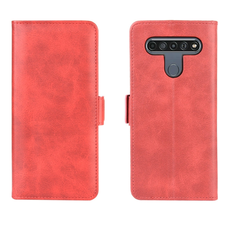For LG K61 Dual-side Magnetic Buckle Horizontal Flip Leather Case with Holder & Card Slots & Wallet