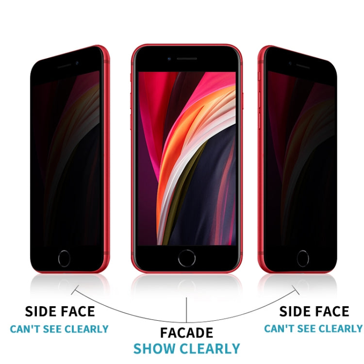For iPhone SE 2020 mocolo 0.33mm 9H 2.5D Full Glue Privacy Anti-glare Tempered Glass Film